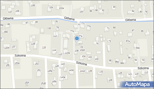 Goczałkowice-Zdrój, Szkolna, 108a, mapa Goczałkowice-Zdrój