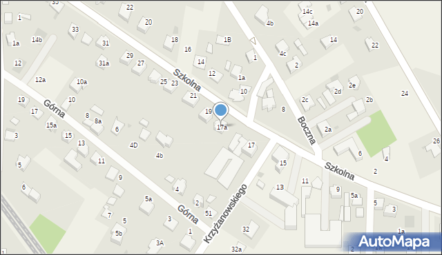 Goczałkowice-Zdrój, Szkolna, 17a, mapa Goczałkowice-Zdrój