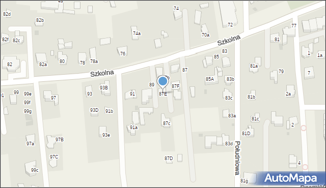 Goczałkowice-Zdrój, Szkolna, 87E, mapa Goczałkowice-Zdrój