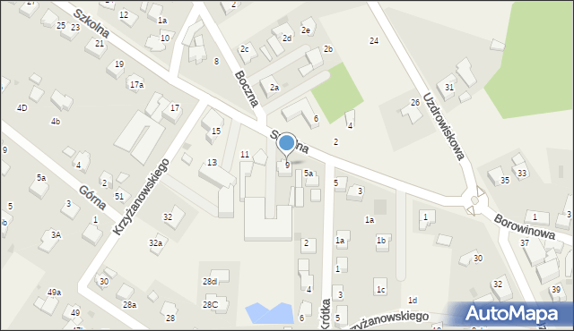 Goczałkowice-Zdrój, Szkolna, 9, mapa Goczałkowice-Zdrój