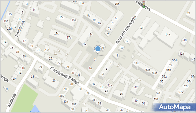 Goleniów, Szarych Szeregów, 1b, mapa Goleniów