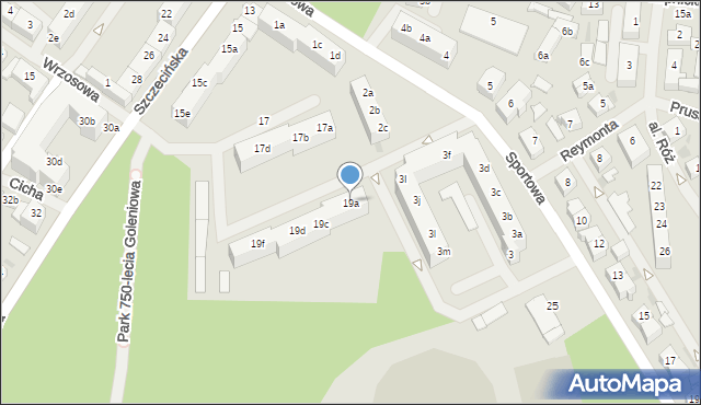 Goleniów, Szczecińska, 19a, mapa Goleniów