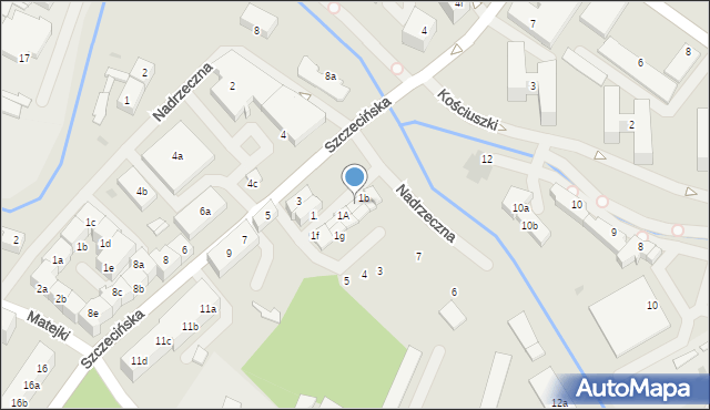 Goleniów, Szczecińska, 1c, mapa Goleniów