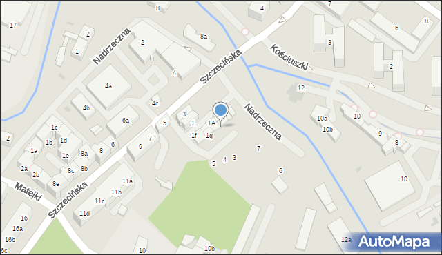 Goleniów, Szczecińska, 1h, mapa Goleniów