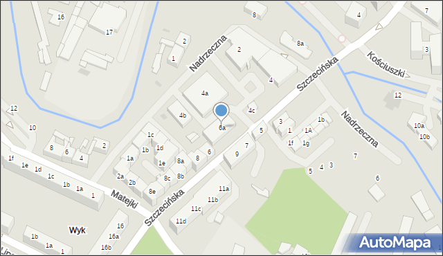 Goleniów, Szczecińska, 6a, mapa Goleniów