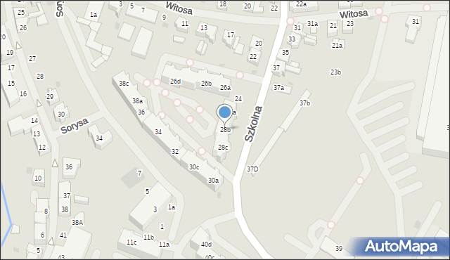 Goleniów, Szkolna, 28b, mapa Goleniów