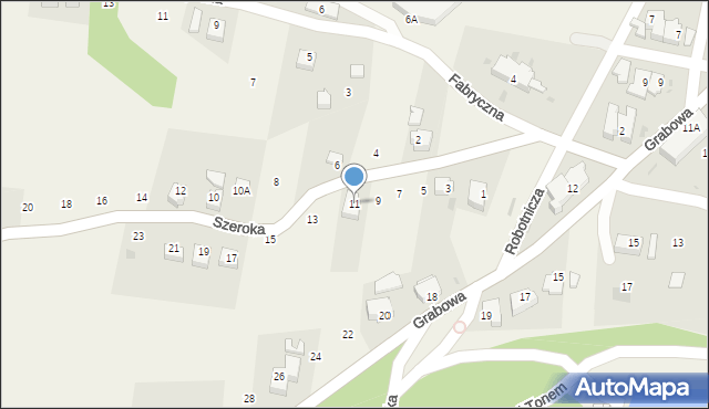 Goleszów, Szeroka, 11, mapa Goleszów