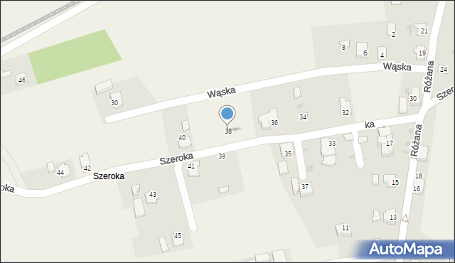 Goleszów, Szeroka, 38, mapa Goleszów