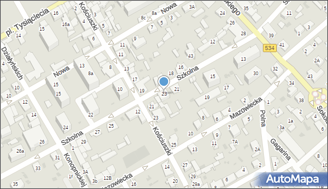 Golub-Dobrzyń, Szkolna, 23, mapa Golub-Dobrzyń