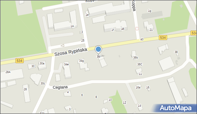 Golub-Dobrzyń, Szosa Rypińska, 34i, mapa Golub-Dobrzyń