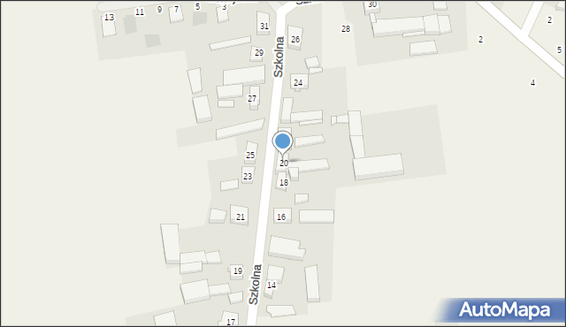 Gołuski, Szkolna, 20, mapa Gołuski