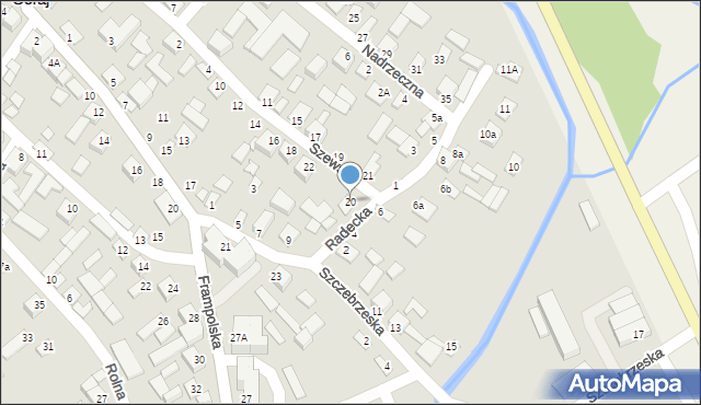 Goraj, Szewska, 20, mapa Goraj