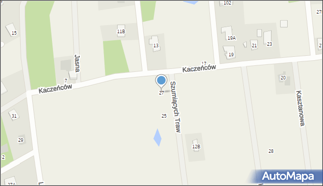 Góraszka, Szumiących Traw, 27, mapa Góraszka