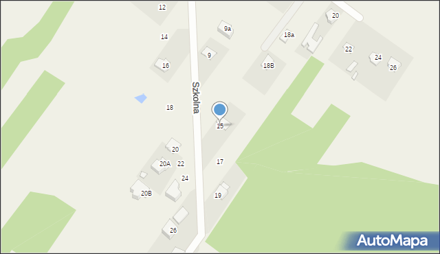 Górki, Szkolna, 15, mapa Górki