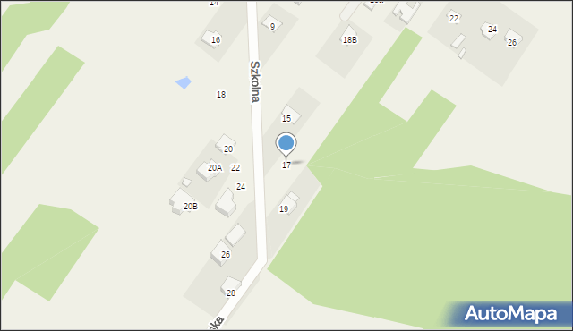 Górki, Szkolna, 17, mapa Górki