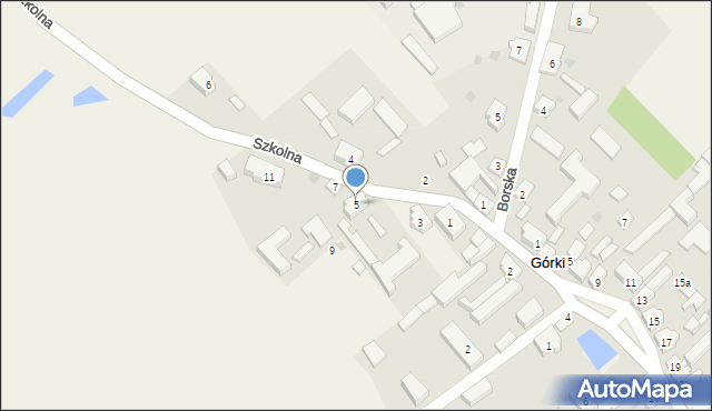 Górki, Szkolna, 5, mapa Górki