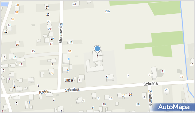 Gorzów, Szkolna, 3, mapa Gorzów