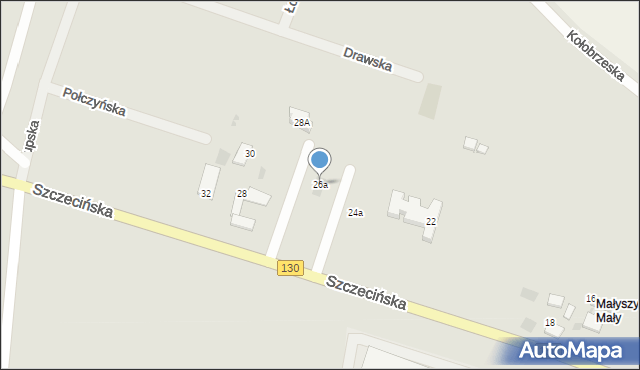 Gorzów Wielkopolski, Szczecińska, 26a, mapa Gorzów Wielkopolski