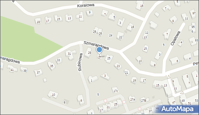 Gorzów Wielkopolski, Szmaragdowa, 27, mapa Gorzów Wielkopolski