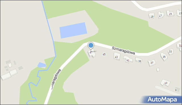 Gorzów Wielkopolski, Szmaragdowa, 47, mapa Gorzów Wielkopolski