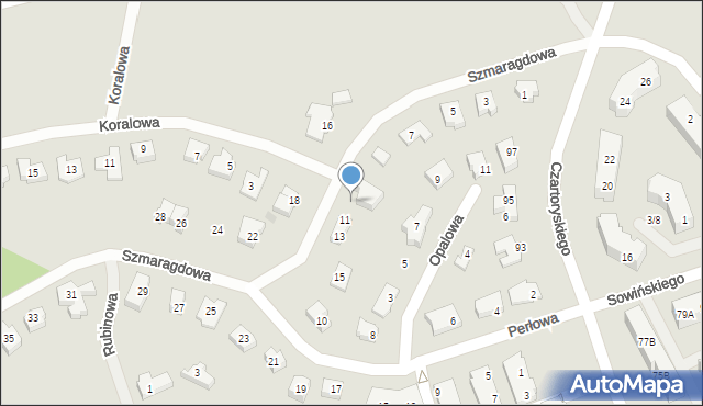 Gorzów Wielkopolski, Szmaragdowa, 9, mapa Gorzów Wielkopolski