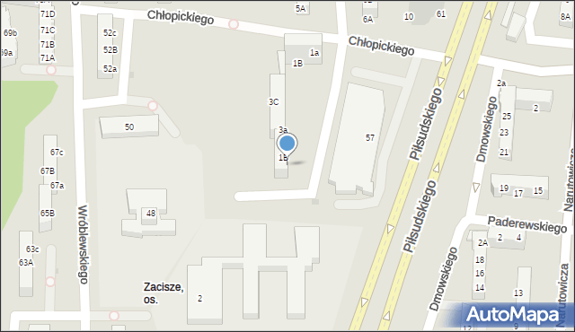 Gorzów Wielkopolski, Szwoleżerów, 1a, mapa Gorzów Wielkopolski