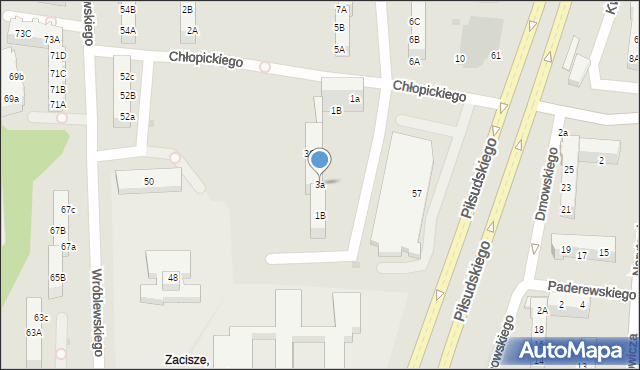 Gorzów Wielkopolski, Szwoleżerów, 3a, mapa Gorzów Wielkopolski