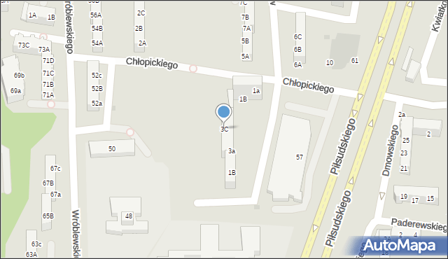 Gorzów Wielkopolski, Szwoleżerów, 3C, mapa Gorzów Wielkopolski