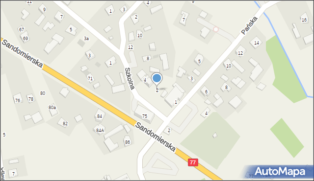 Gorzyce, Szkolna, 2, mapa Gorzyce