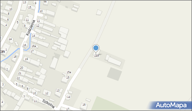 Gościęcin, Szkolna, 14A, mapa Gościęcin