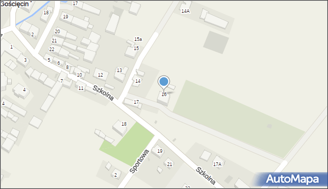 Gościęcin, Szkolna, 16, mapa Gościęcin
