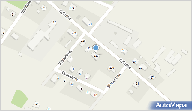 Gościęcin, Szkolna, 22d, mapa Gościęcin