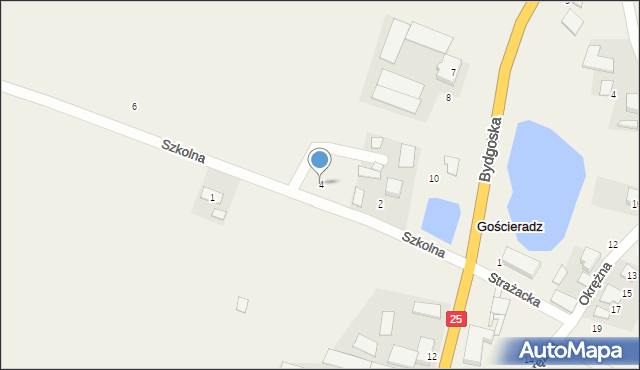 Gościeradz, Szkolna, 4, mapa Gościeradz