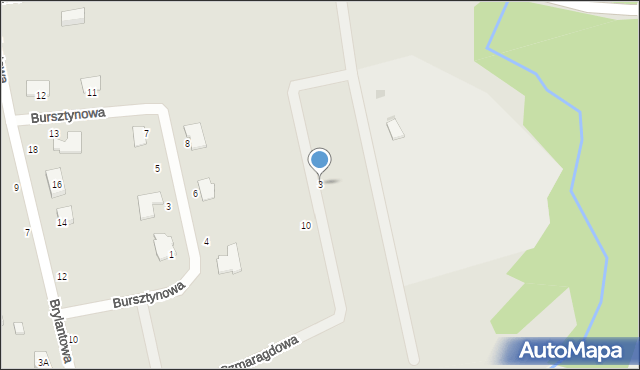 Gościno, Szmaragdowa, 3, mapa Gościno