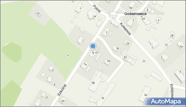 Goświnowice, Szkolna, 5, mapa Goświnowice