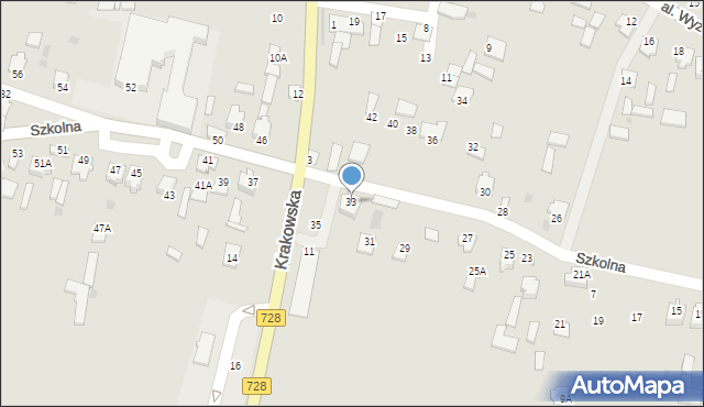 Gowarczów, Szkolna, 33, mapa Gowarczów