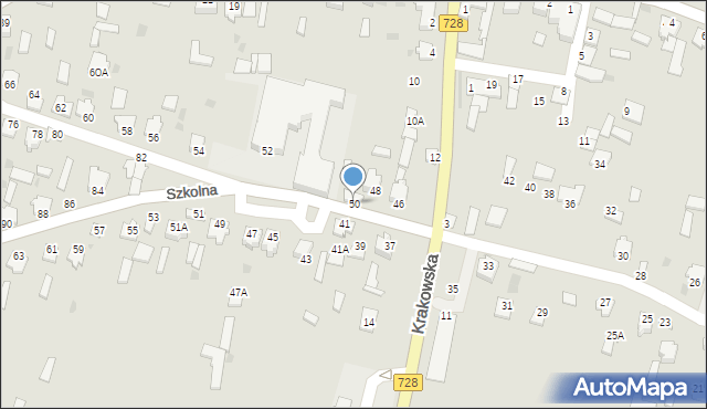 Gowarczów, Szkolna, 50, mapa Gowarczów