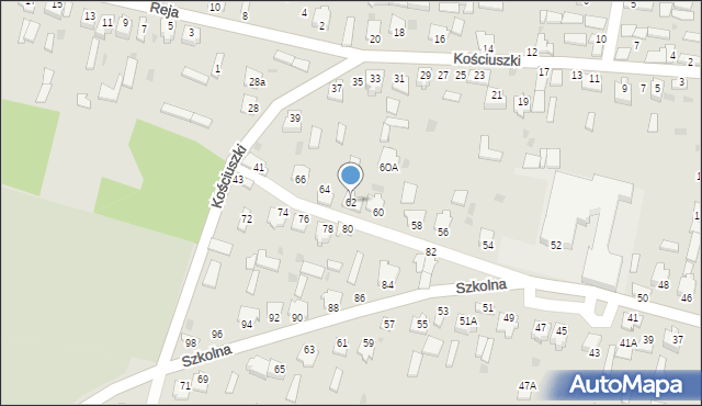 Gowarczów, Szkolna, 62, mapa Gowarczów