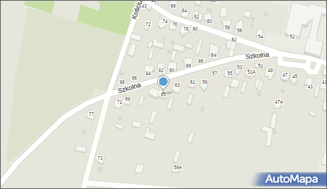 Gowarczów, Szkolna, 65, mapa Gowarczów