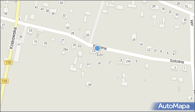 Gowarczów, Szkolna, 7, mapa Gowarczów