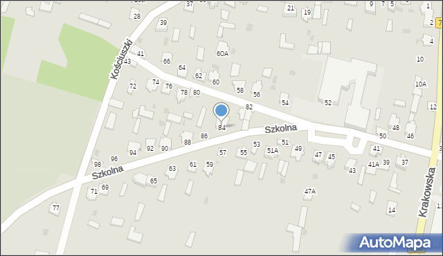 Gowarczów, Szkolna, 84, mapa Gowarczów