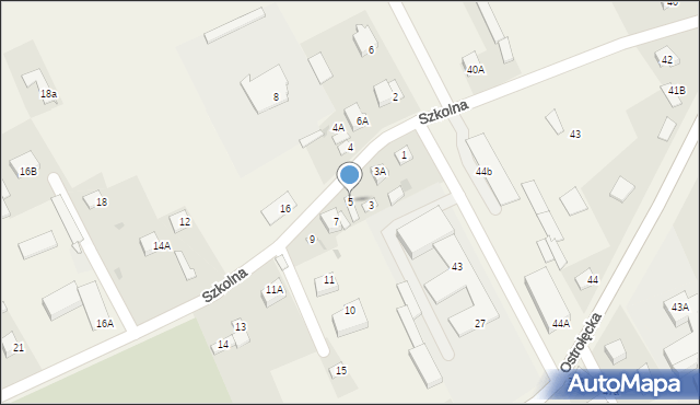 Goworowo, Szkolna, 5, mapa Goworowo