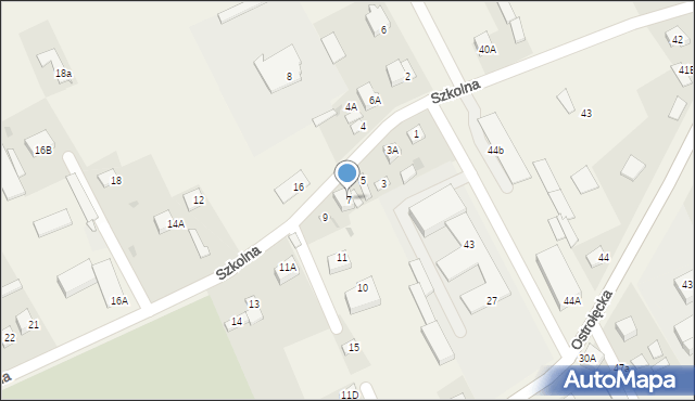 Goworowo, Szkolna, 7, mapa Goworowo