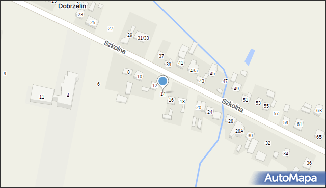 Grabów, Szkolna, 14, mapa Grabów