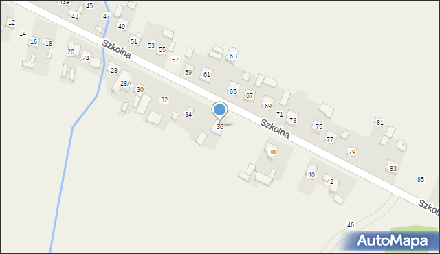 Grabów, Szkolna, 36, mapa Grabów
