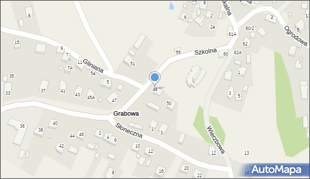 Grabowa, Szkolna, 48, mapa Grabowa