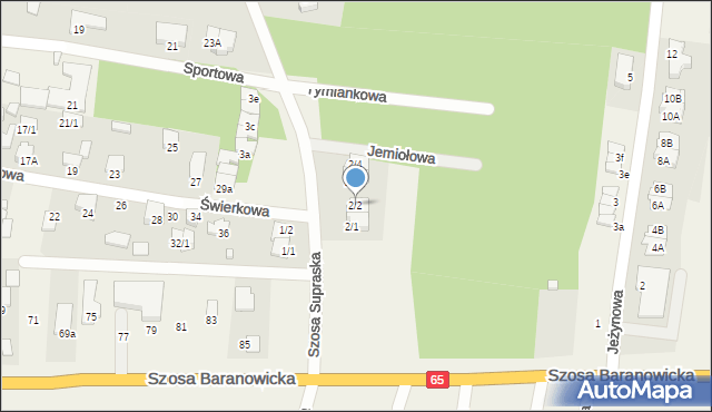 Grabówka, Szosa Supraska, 2/2, mapa Grabówka