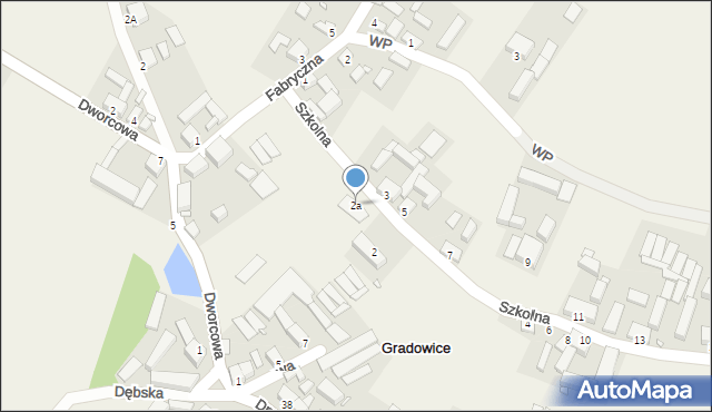 Gradowice, Szkolna, 2a, mapa Gradowice