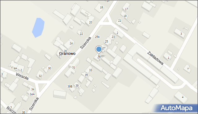 Granowo, Szeroka, 29, mapa Granowo