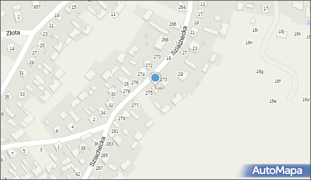 Grębów, Szlachecka, 33, mapa Grębów